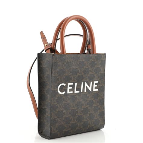 celine small vertical bi cabas|celine triomphe canvas bag.